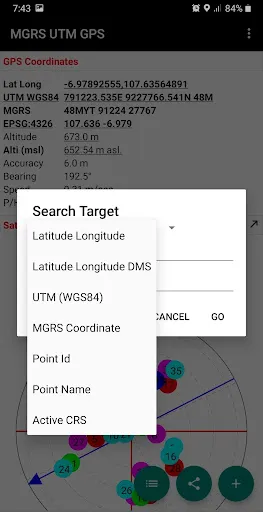 Screenshot di MGRS UTM GPS