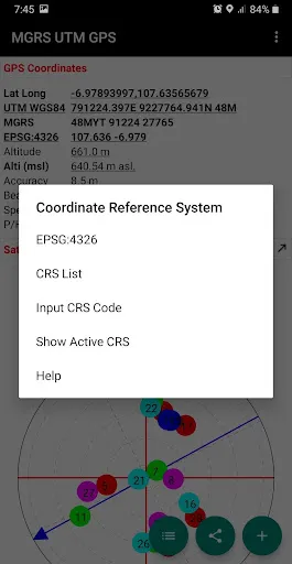 Screenshot di MGRS UTM GPS