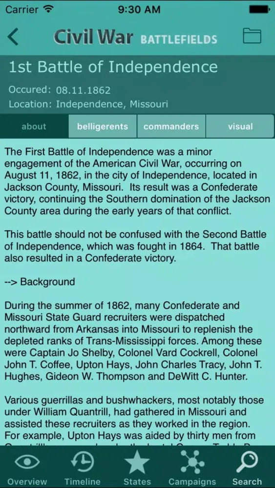 Civil War Battlefields 스크린샷