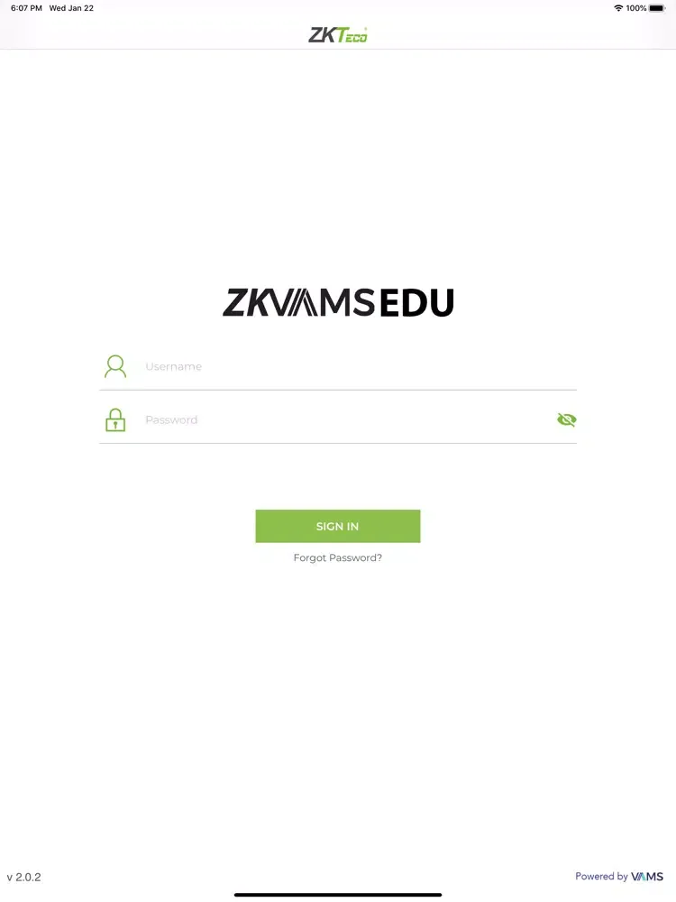 Screenshot di ZKVAMS EDU REC iPad 