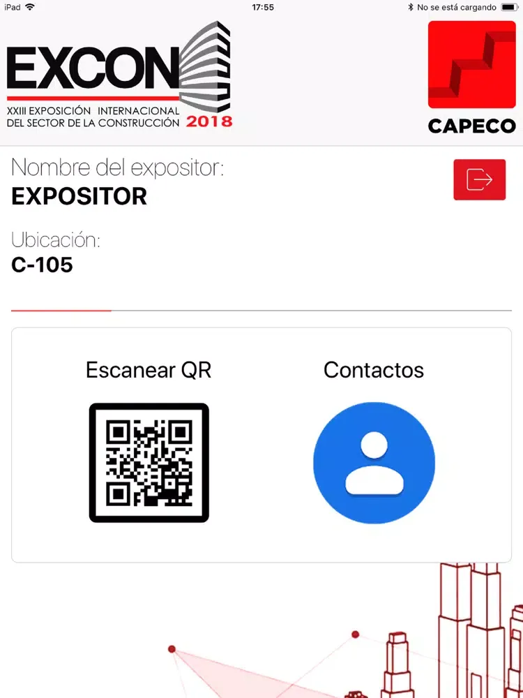 Tangkapan layar Excon 2018 - Expositores iPad 