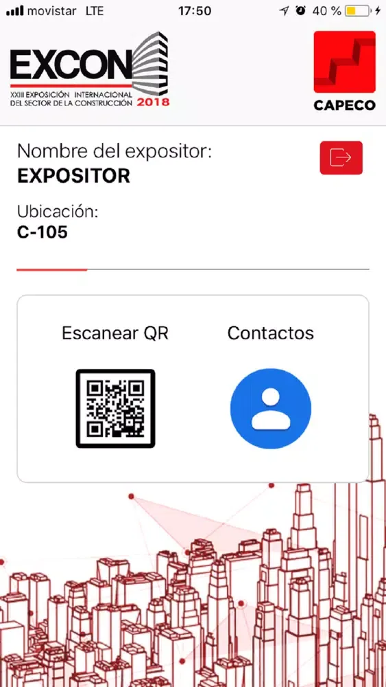 Tangkapan layar Excon 2018 - Expositores