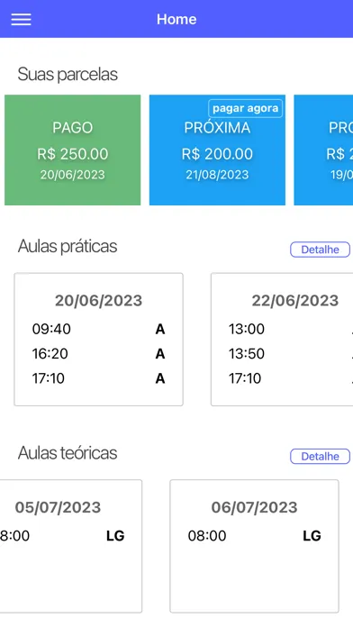 Capturas de pantalla de Minha CNH Online