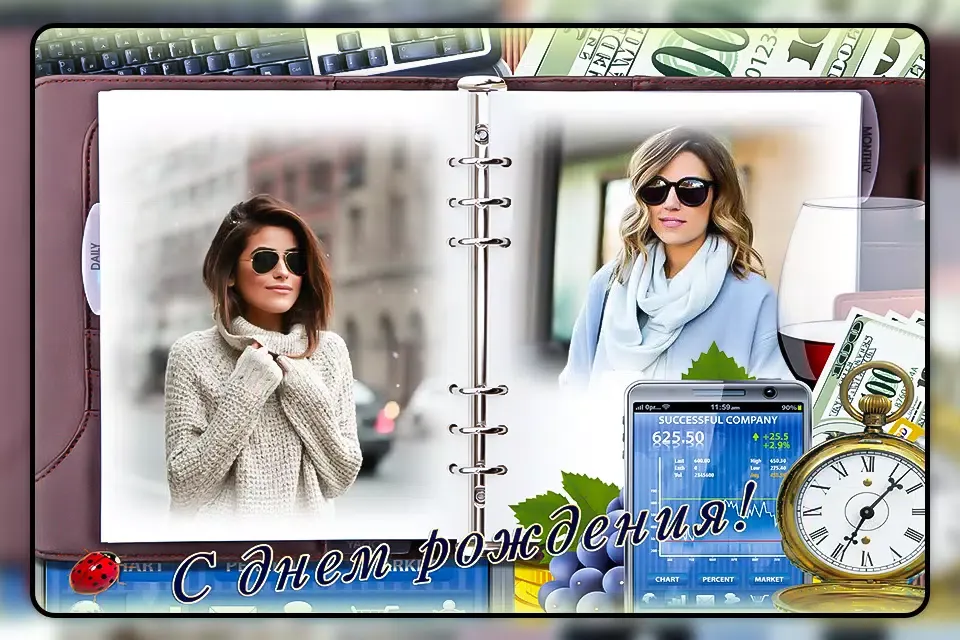 تصاویر HD Photo Book Dual Photo Frame