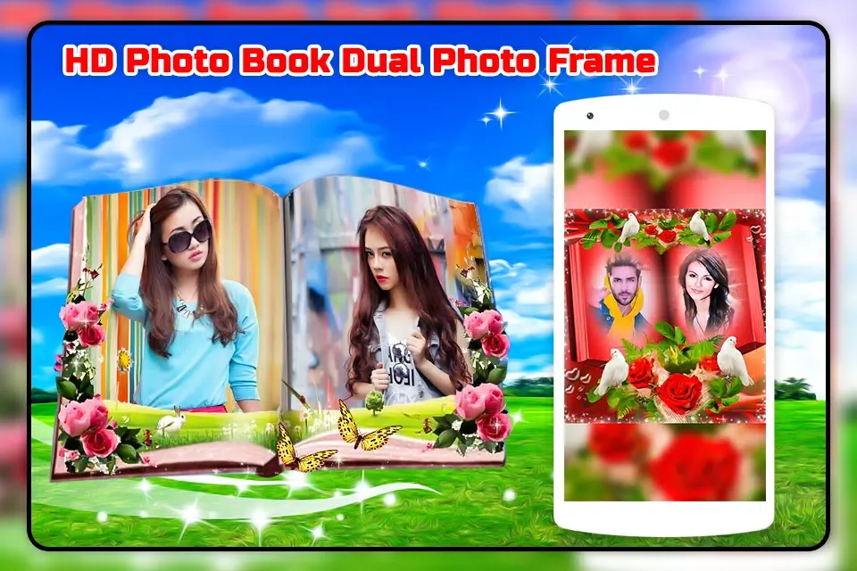 تصاویر HD Photo Book Dual Photo Frame