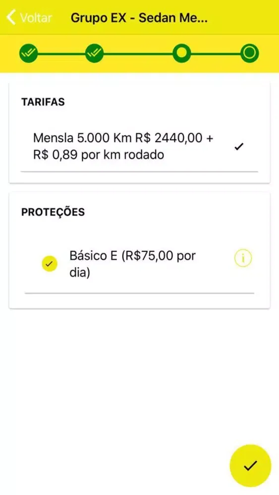 Capturas de tela do Smart Aluguel de Carros