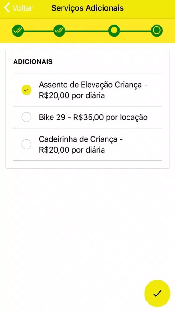 Capturas de tela do Smart Aluguel de Carros