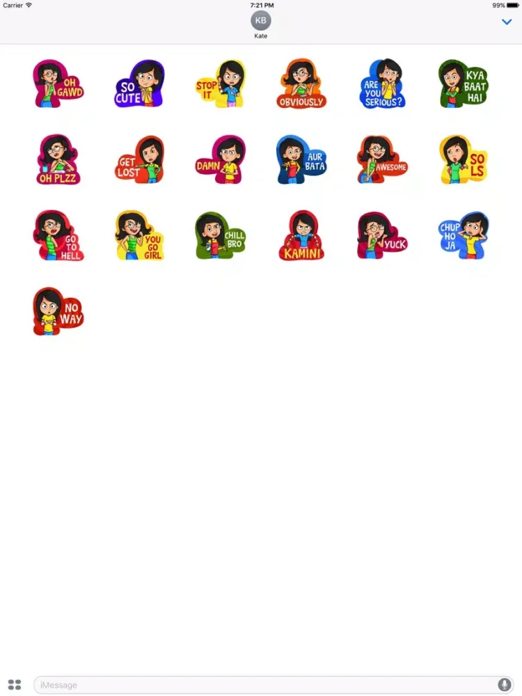 Скриншоты Gossip Girls Stickers iPad 