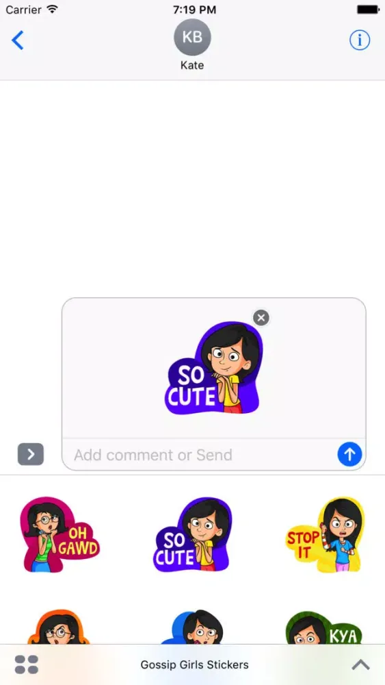 Скриншоты Gossip Girls Stickers