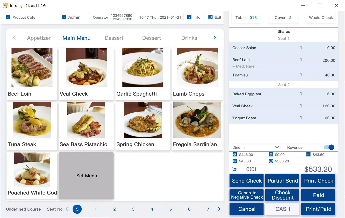 Infrasys Cloud POS スクリーンショット