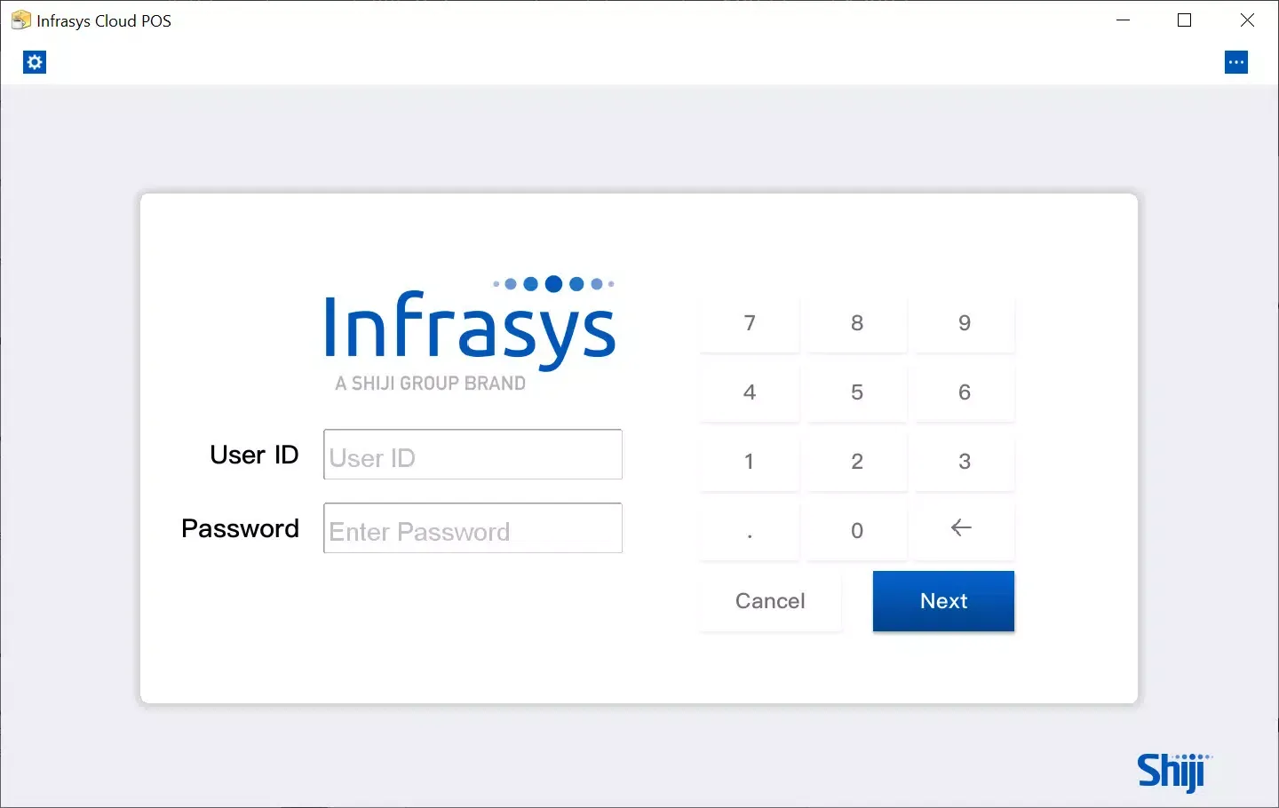 Infrasys Cloud POS スクリーンショット