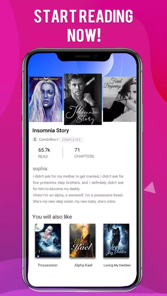ภาพหน้าจอของ Novello: Webfic & Web Novels