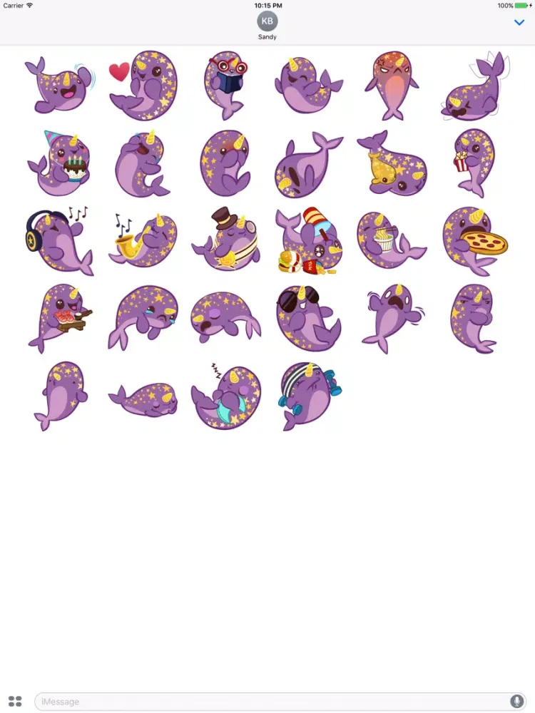 inki-Drop Starwhal Stickers iPad  سکرین شاٹس