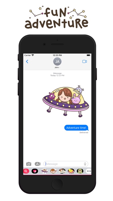 ภาพหน้าจอของ Cute Girl Astronauts Stickers