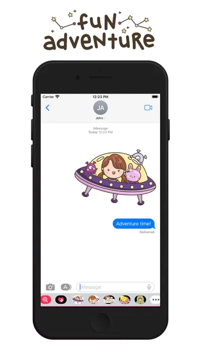 Cute Girl Astronauts Stickers 스크린샷