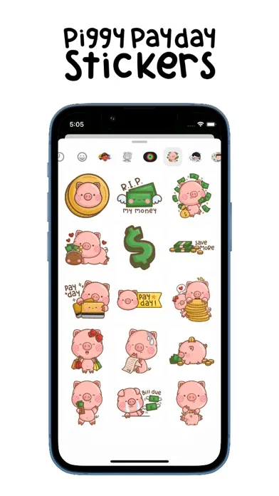 تصاویر Piggy Payday Stickers