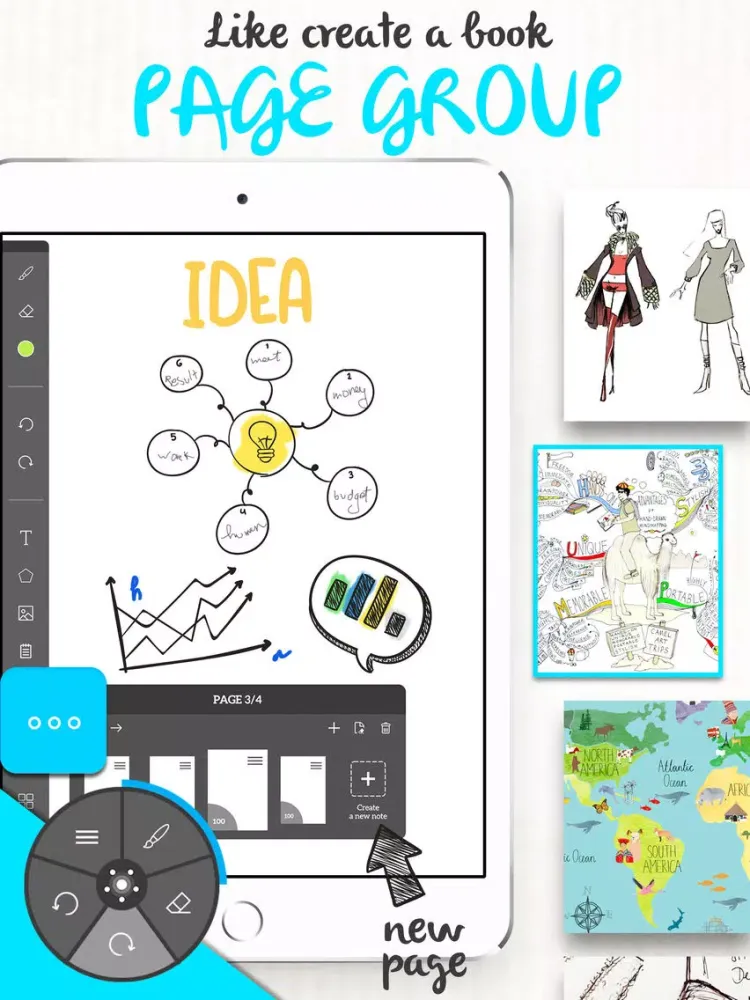 Tangkapan layar InkNote Pro - Handwriting Paint Draw Sketchbook iPad 