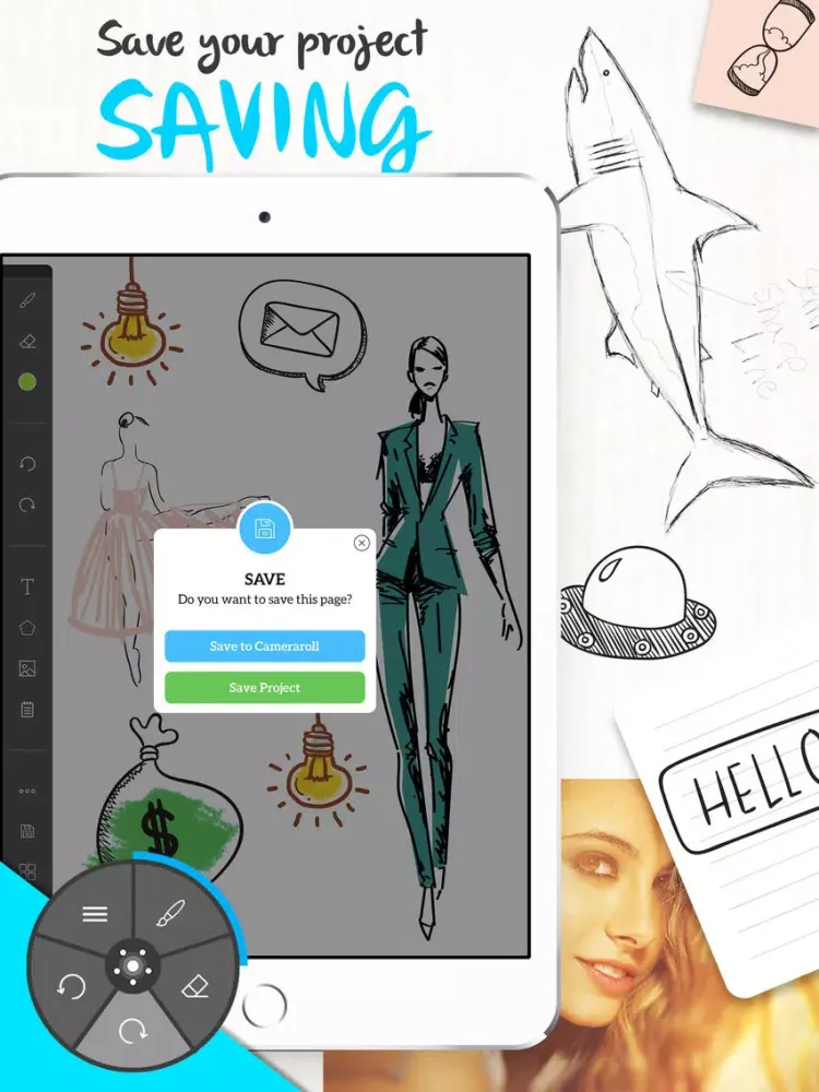 Tangkapan layar InkNote Pro - Handwriting Paint Draw Sketchbook iPad 