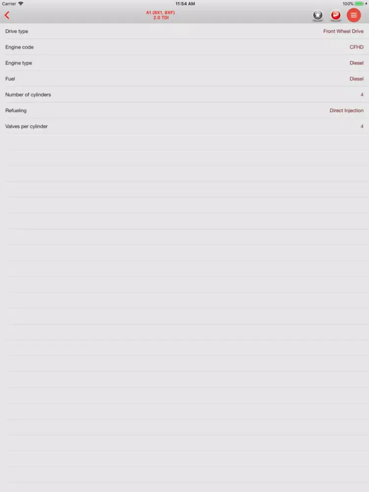 AutoParts Audi A1 iPad  স্ক্রিনশট