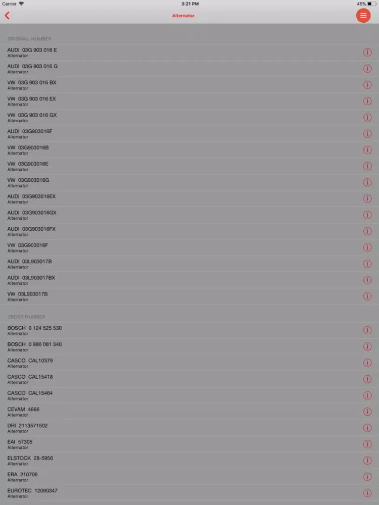 Captures d'écran de AutoParts Audi Q5 iPad 