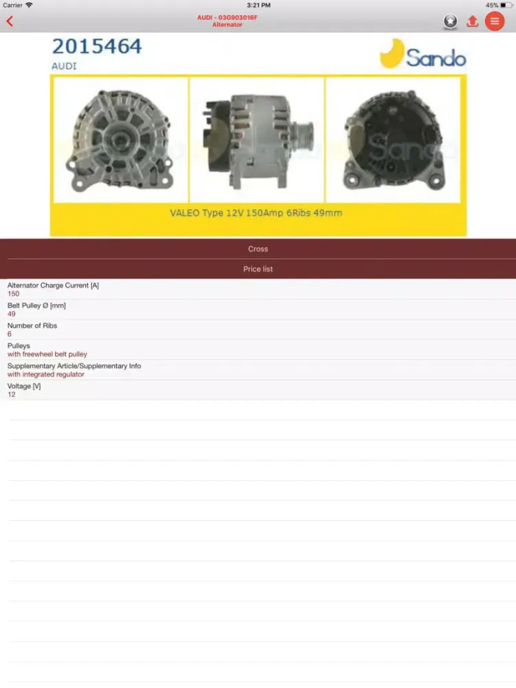 Captures d'écran de AutoParts Audi Q5 iPad 