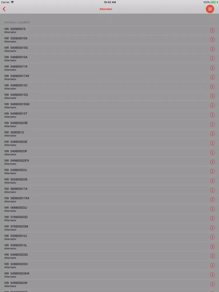 AutoParts VW Caddy iPad 应用截图