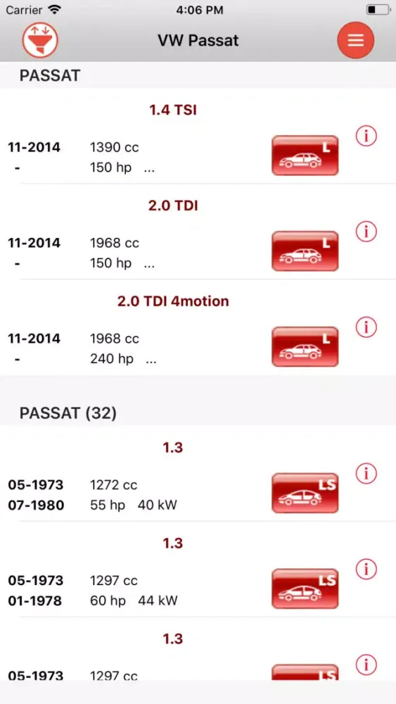 Captures d'écran de AutoParts VW Passat