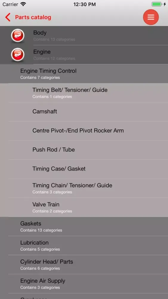 Ảnh chụp màn hình của Autoparts VW Touran
