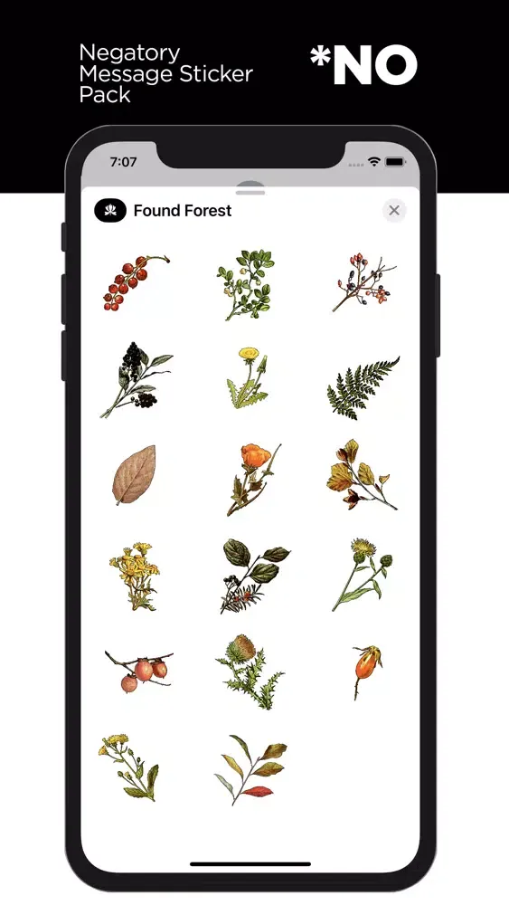 Tangkapan layar Found Forest Sticker Pack