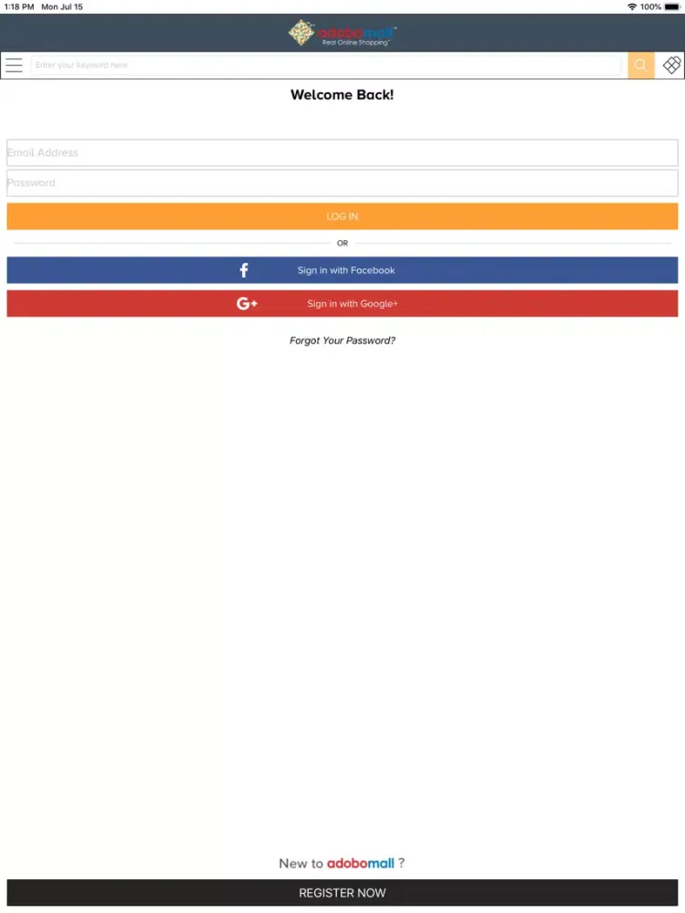 Zrzuty ekranu Adobomall iPad 