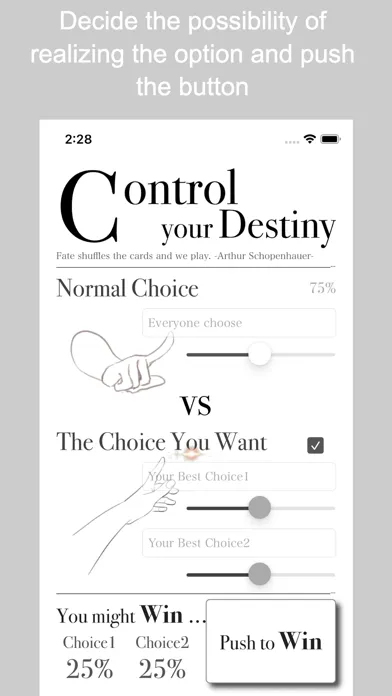Tangkapan skrin Control your Destiny