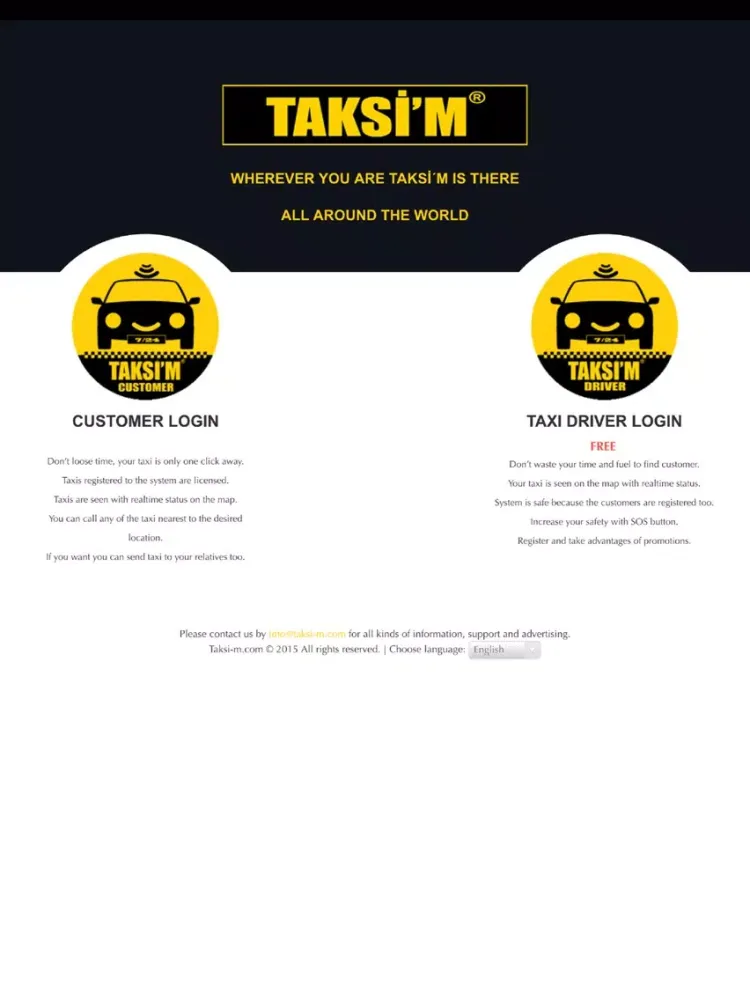 TAKSİ'M Internet Taxi iPad 应用截图