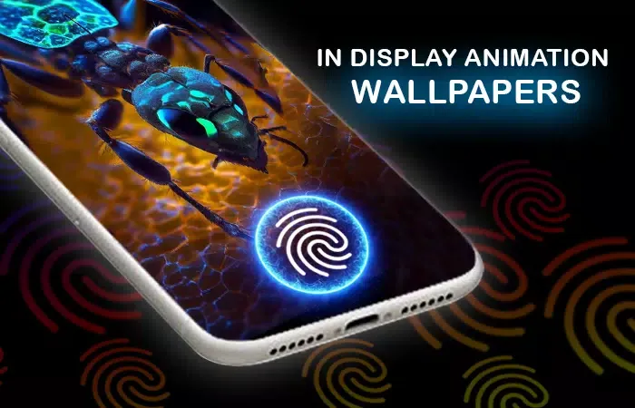 Zrzuty ekranu InScreen fingerprint animation