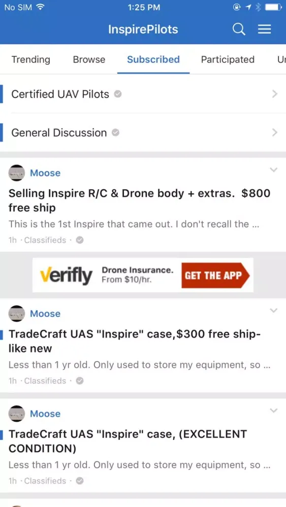 InspirePilots Drone Forum Ekran Görüntüleri