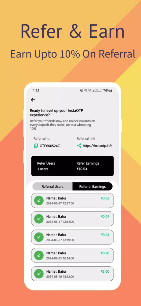 InstaOTP Ekran Görüntüleri