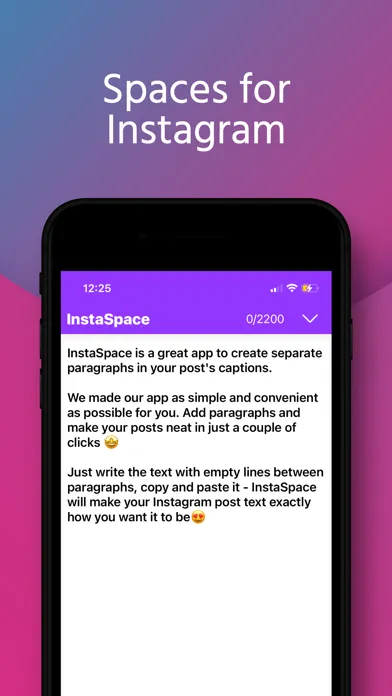 Zrzuty ekranu InstaSpace: Insta Caption