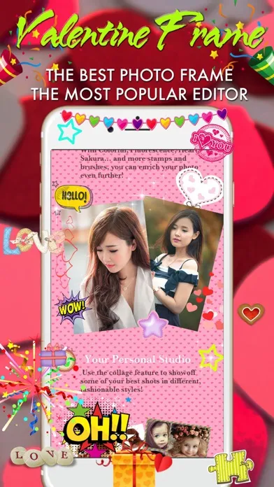 Captures d'écran de Valentine Photo Frame - Wonder Photo & Frame Maker
