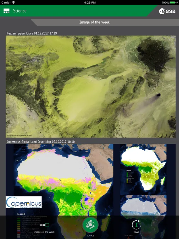 ESA My Vegetation iPad  스크린샷