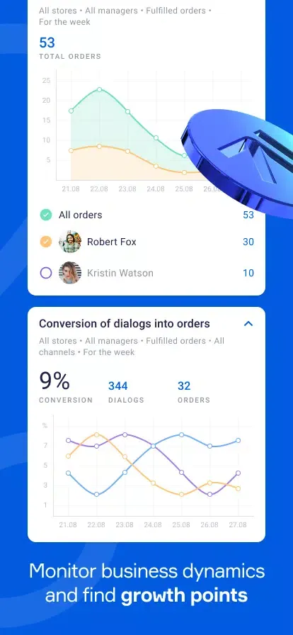 RetailCRM Mobile Screenshots