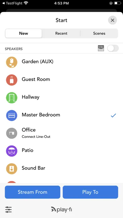 Скриншоты Integra Music Control App