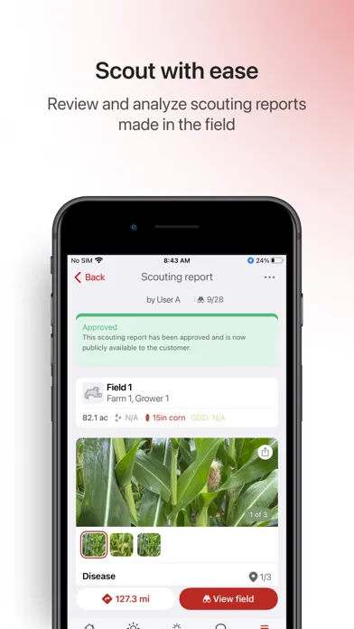 ภาพหน้าจอของ myFS Agronomy