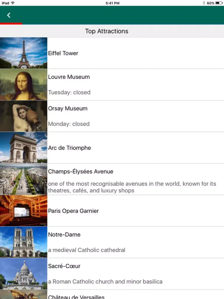 Paris Travel Guide TG iPad  سکرین شاٹس