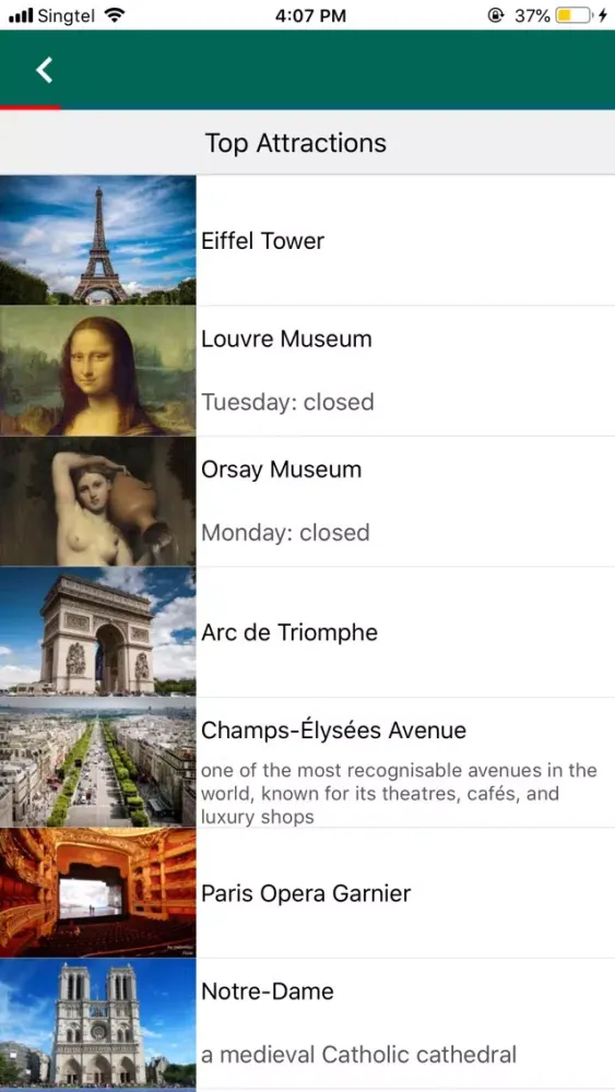 Paris Travel Guide TG سکرین شاٹس