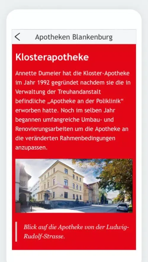 Скриншоты Apotheken Blankenburg