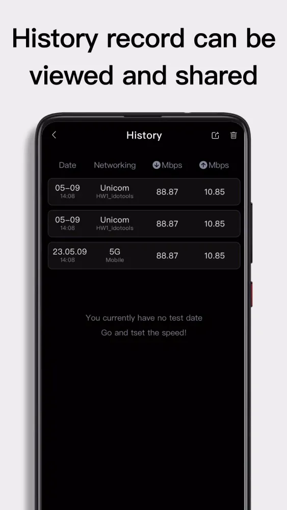 Captures d'écran de Speed Test