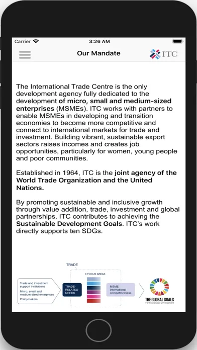Capturas de tela do ITC At Hand