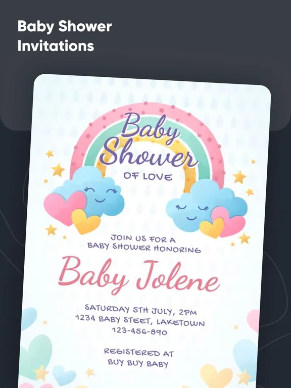 تصاویر Invitation Maker－Card Creator iPad 