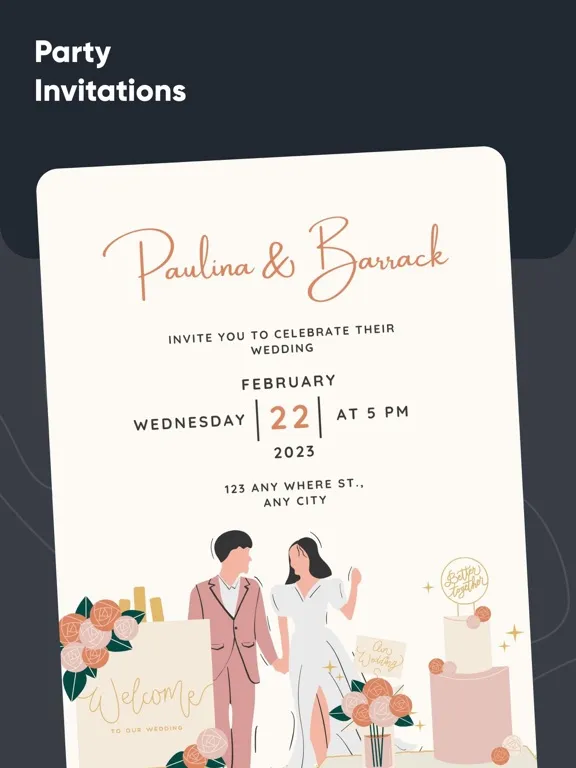 تصاویر Invitation Maker－Card Creator iPad 