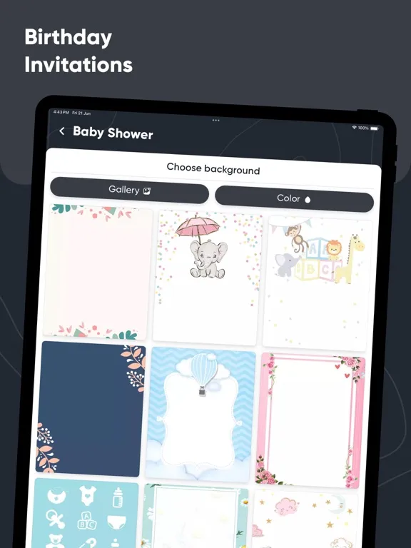 تصاویر Invitation Maker－Card Creator iPad 