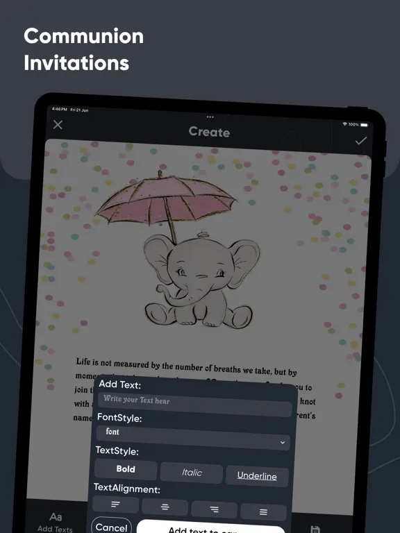 تصاویر Invitation Maker－Card Creator iPad 
